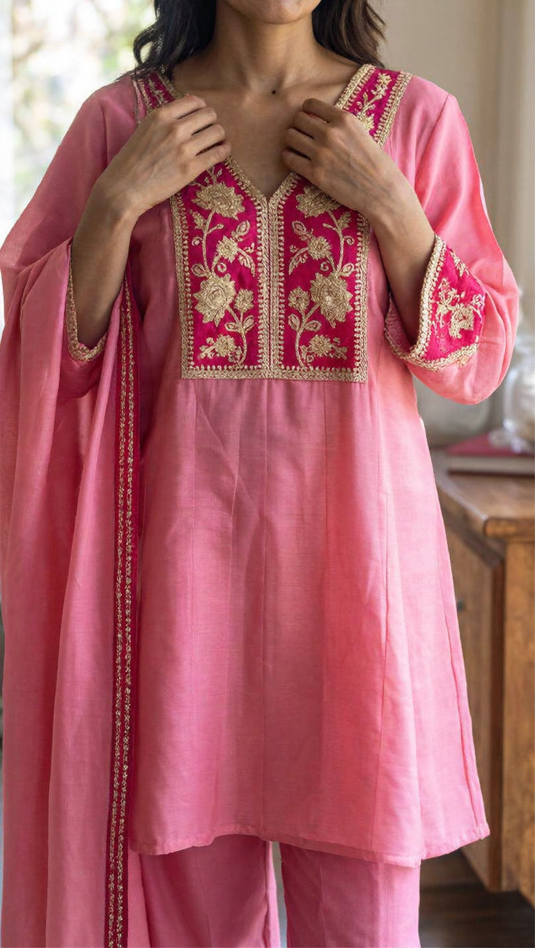 Festive Floral Kurta Set
