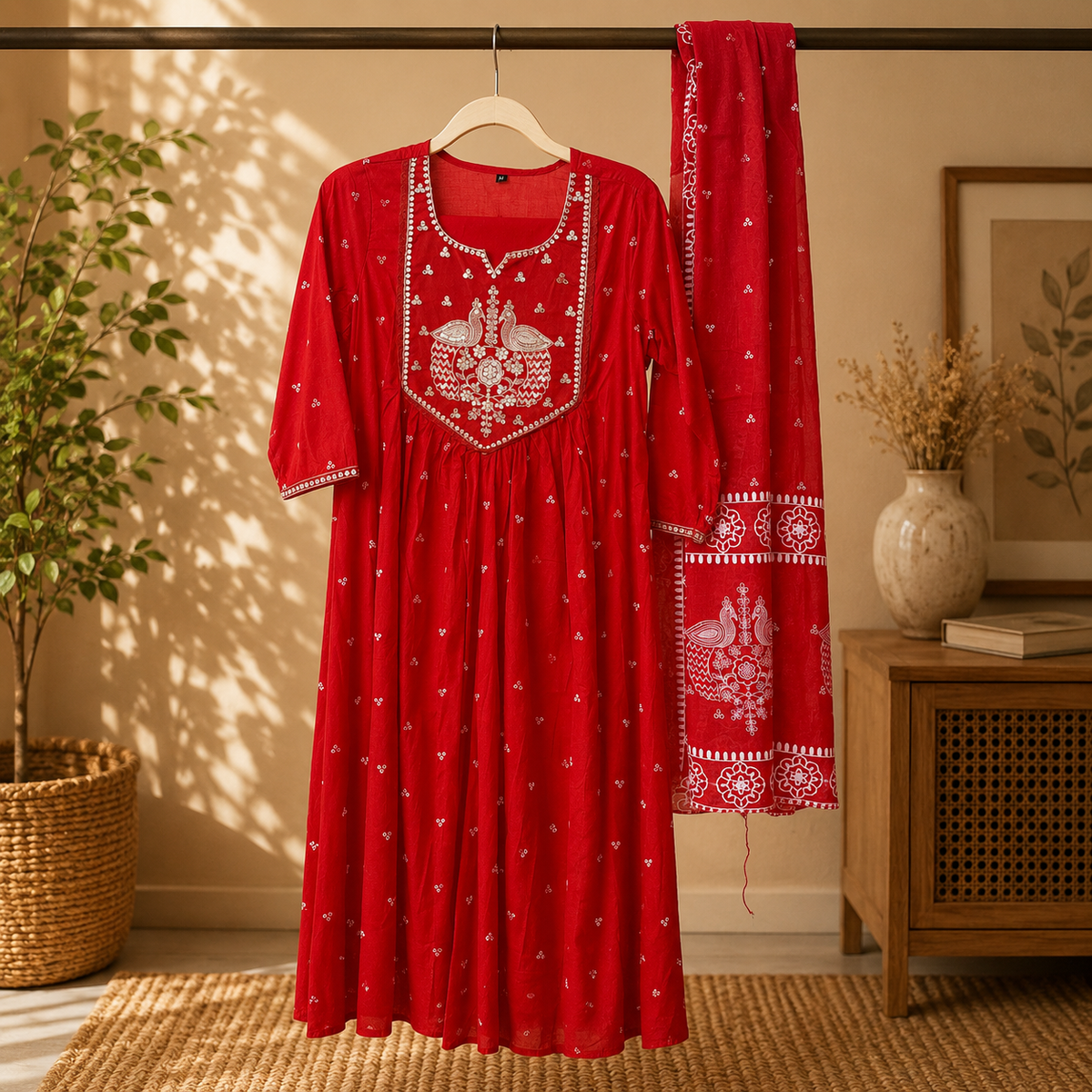 Ruby Grace Embroidered Anarkali Set