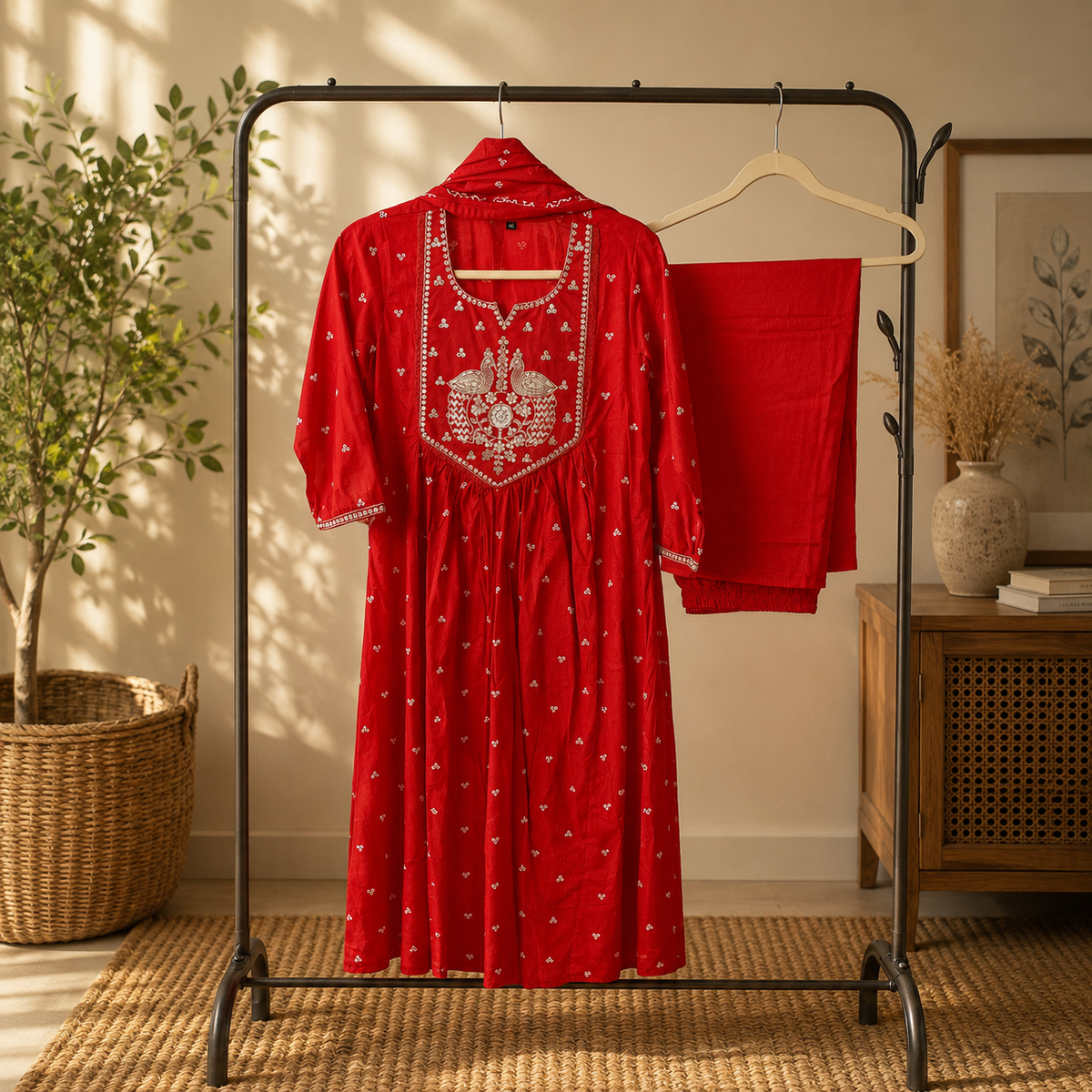 Ruby Grace Embroidered Anarkali Set