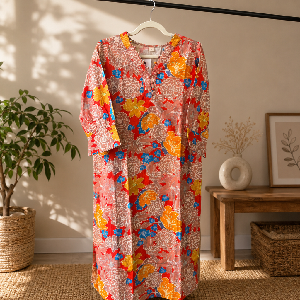 Floral Printed long Kurti