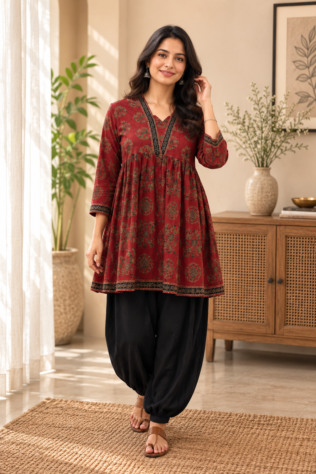 Meher Ajrakh Cotton kurti
