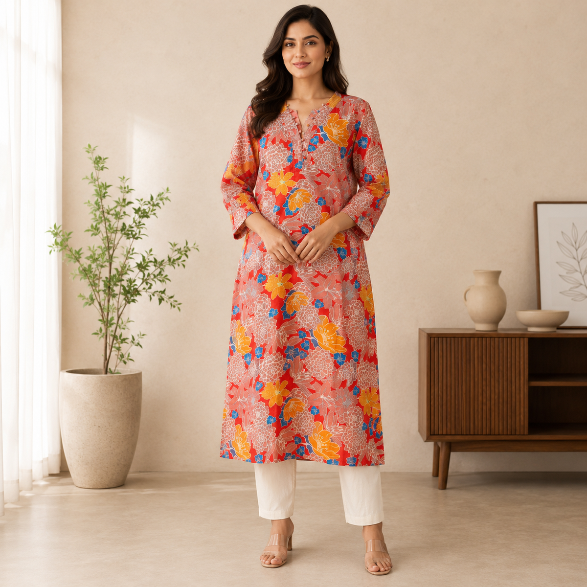 Floral Printed long Kurti