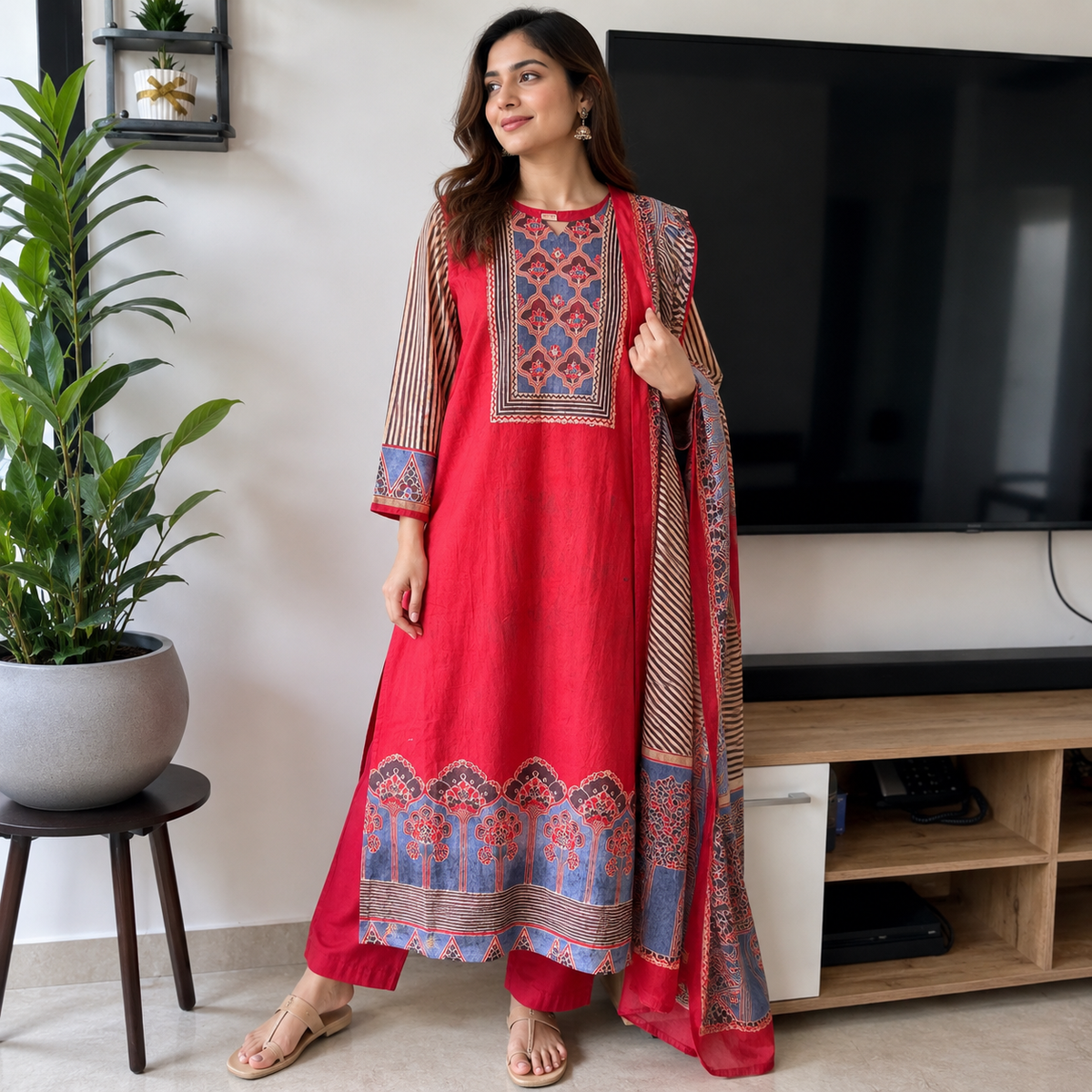Heritage Print pure Cotton Suit Set