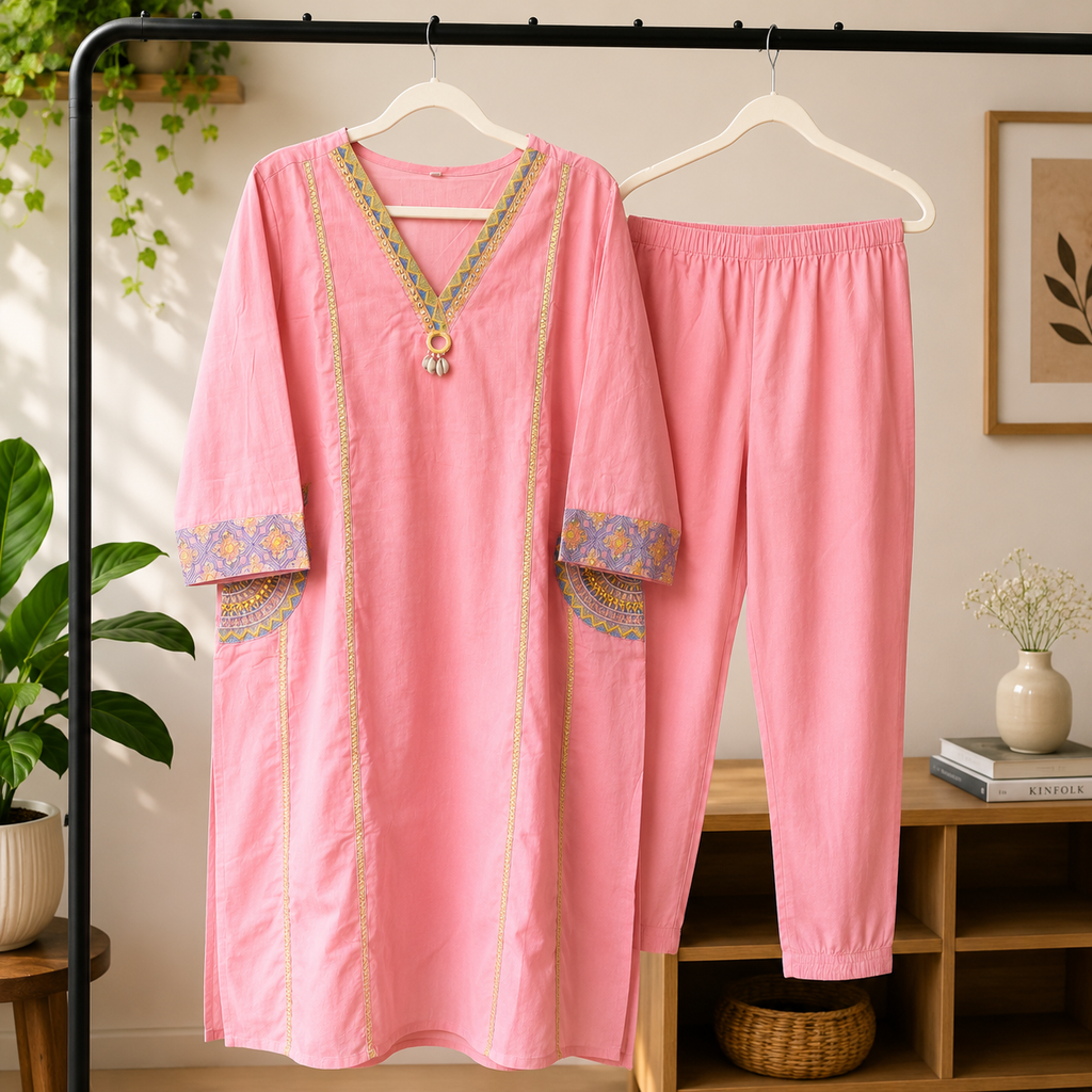 Sunshine Bloom Cotton Suit Set